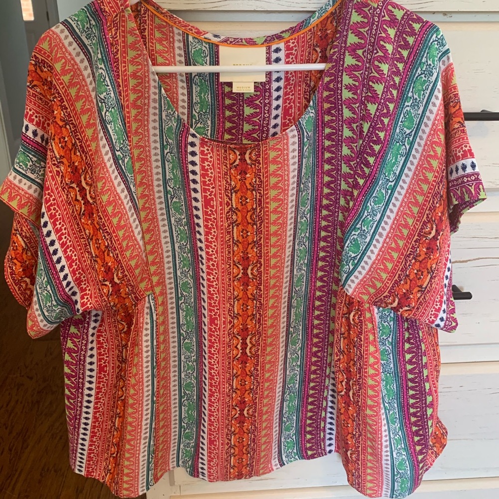 Anthro Printed Top- Medium 🌿